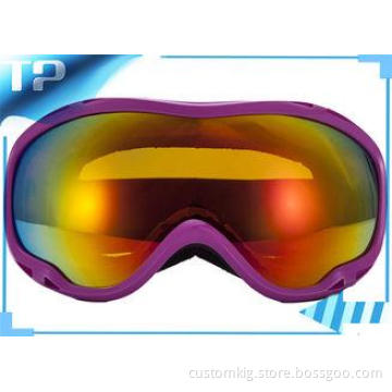 Colorful Double Lens Youth Custom Anti fog Ski Goggles For